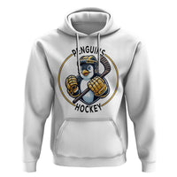 Funny Penguin Hockey Player Hoodie Gift For Animal Lovers - Wonder Print Shop