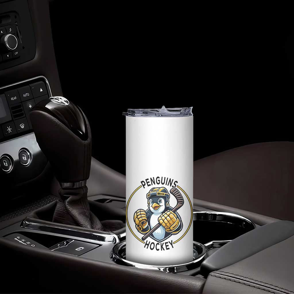 Funny Penguin Hockey Player Skinny Tumbler Gift For Animal Lovers - Wonder Print Shop
