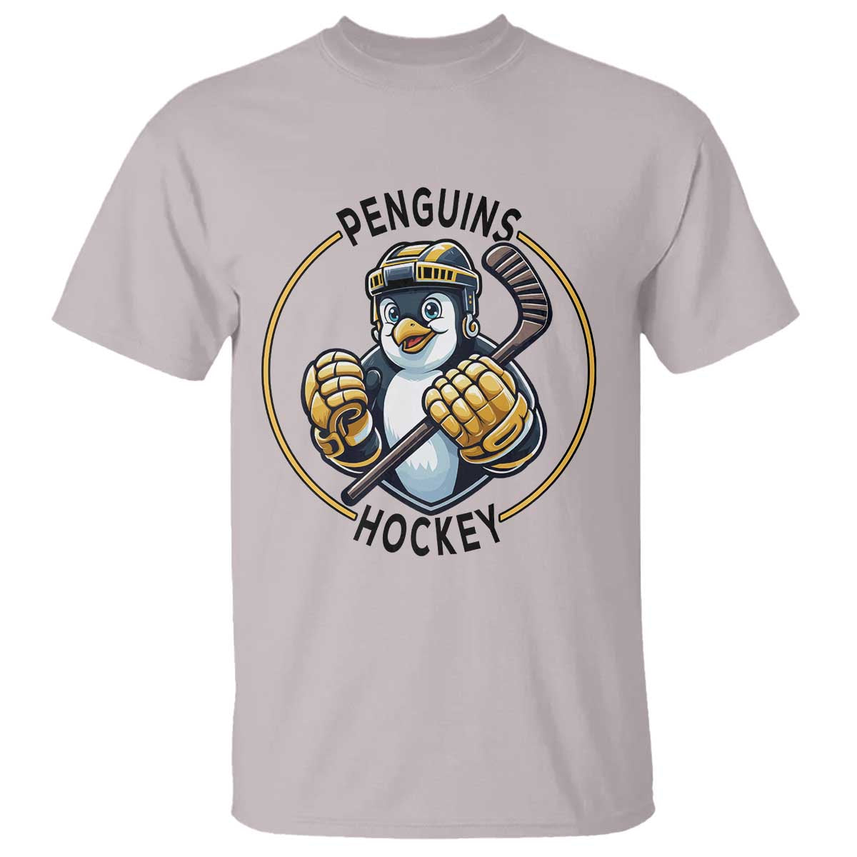 Funny Penguin Hockey Player T Shirt Gift For Animal Lovers - Wonder Print Shop