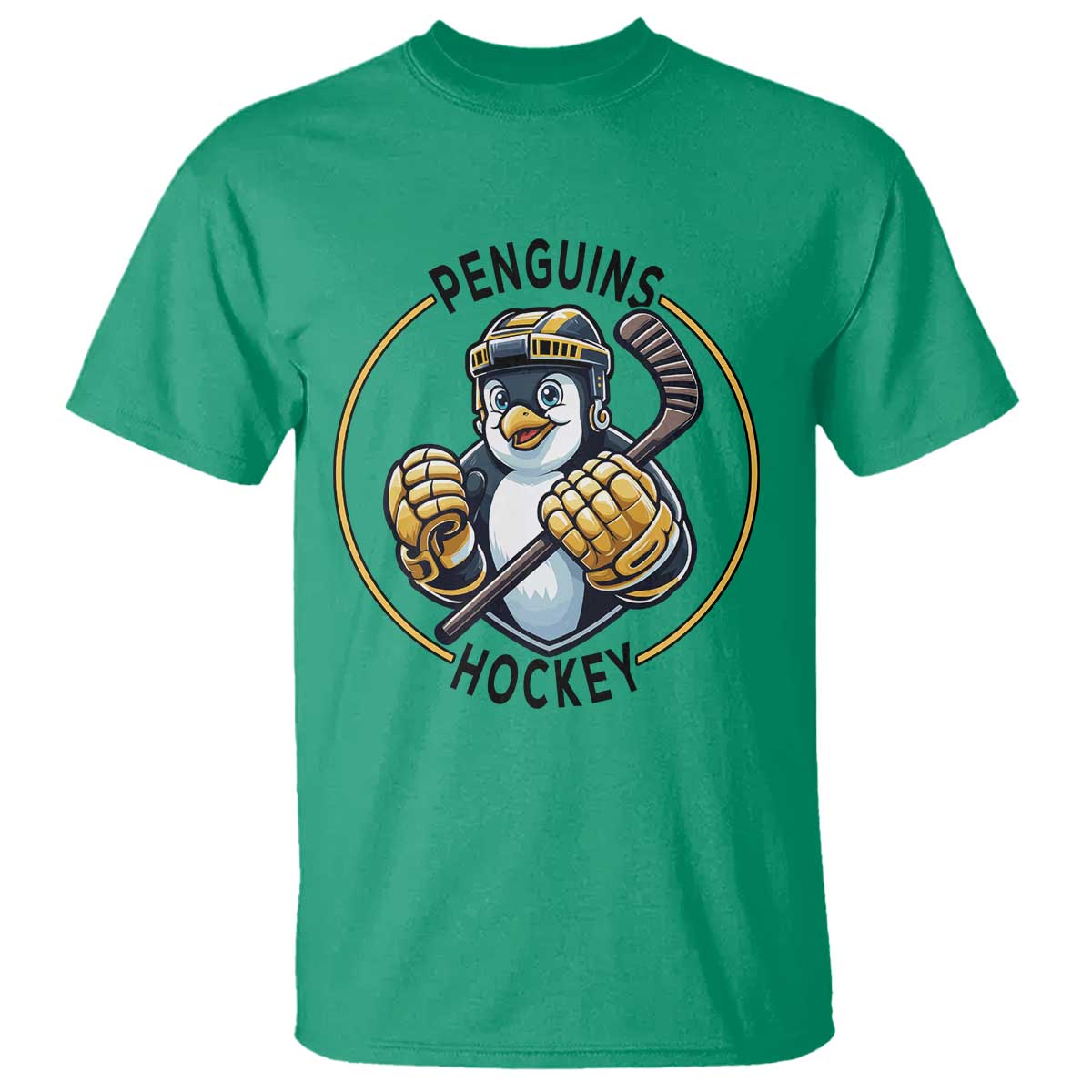 Funny Penguin Hockey Player T Shirt Gift For Animal Lovers - Wonder Print Shop