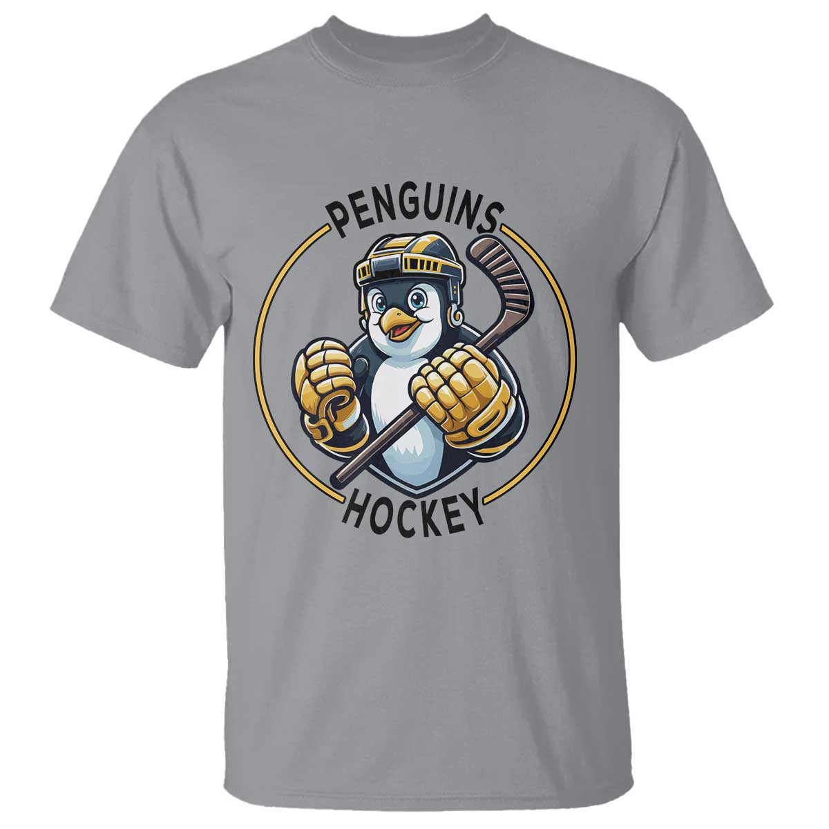 Funny Penguin Hockey Player T Shirt Gift For Animal Lovers - Wonder Print Shop