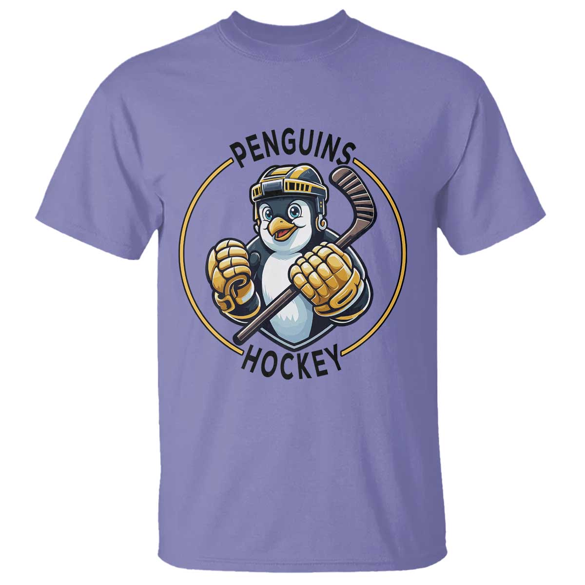 Funny Penguin Hockey Player T Shirt Gift For Animal Lovers - Wonder Print Shop