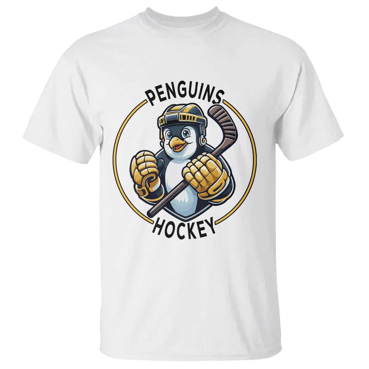 Funny Penguin Hockey Player T Shirt Gift For Animal Lovers - Wonder Print Shop