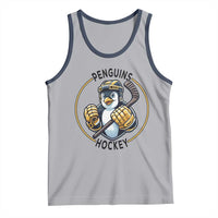 Funny Penguin Hockey Player Tank Top Gift For Animal Lovers - Wonder Print Shop