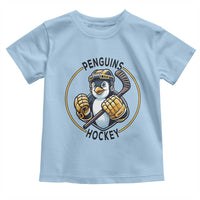 Funny Penguin Hockey Player Toddler T Shirt Gift For Animal Lovers - Wonder Print Shop