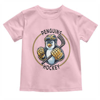 Funny Penguin Hockey Player Toddler T Shirt Gift For Animal Lovers - Wonder Print Shop