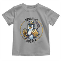 Funny Penguin Hockey Player Toddler T Shirt Gift For Animal Lovers - Wonder Print Shop