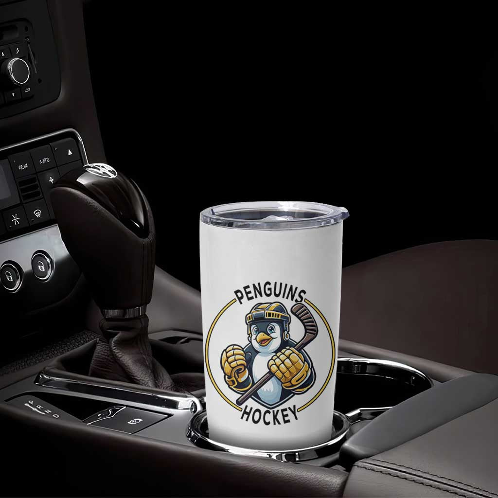 Funny Penguin Hockey Player Tumbler Cup Gift For Animal Lovers - Wonder Print Shop