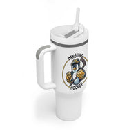 Funny Penguin Hockey Player Tumbler With Handle Gift For Animal Lovers - Wonder Print Shop