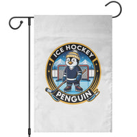 Funny Penguin Hockey Player Garden Flag Sports Fan Gift - Wonder Print Shop