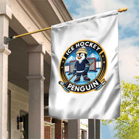 Funny Penguin Hockey Player Garden Flag Sports Fan Gift - Wonder Print Shop
