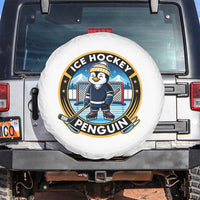 Funny Penguin Hockey Player Spare Tire Cover Sports Fan Gift - Wonder Print Shop
