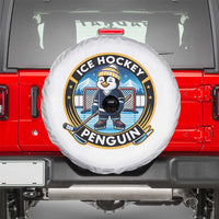 Funny Penguin Hockey Player Spare Tire Cover Sports Fan Gift - Wonder Print Shop