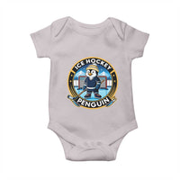 Funny Penguin Hockey Player Baby Onesie Sports Fan Gift - Wonder Print Shop