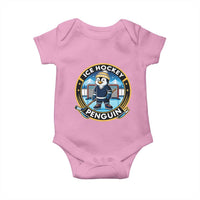 Funny Penguin Hockey Player Baby Onesie Sports Fan Gift - Wonder Print Shop