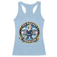 Funny Penguin Hockey Player Racerback Tank Top Sports Fan Gift - Wonder Print Shop