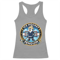 Funny Penguin Hockey Player Racerback Tank Top Sports Fan Gift - Wonder Print Shop
