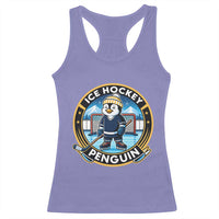 Funny Penguin Hockey Player Racerback Tank Top Sports Fan Gift - Wonder Print Shop