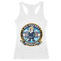 Funny Penguin Hockey Player Racerback Tank Top Sports Fan Gift - Wonder Print Shop