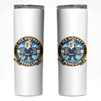 Funny Penguin Hockey Player Skinny Tumbler Sports Fan Gift - Wonder Print Shop