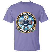 Funny Penguin Hockey Player T Shirt Sports Fan Gift - Wonder Print Shop