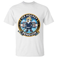 Funny Penguin Hockey Player T Shirt Sports Fan Gift - Wonder Print Shop