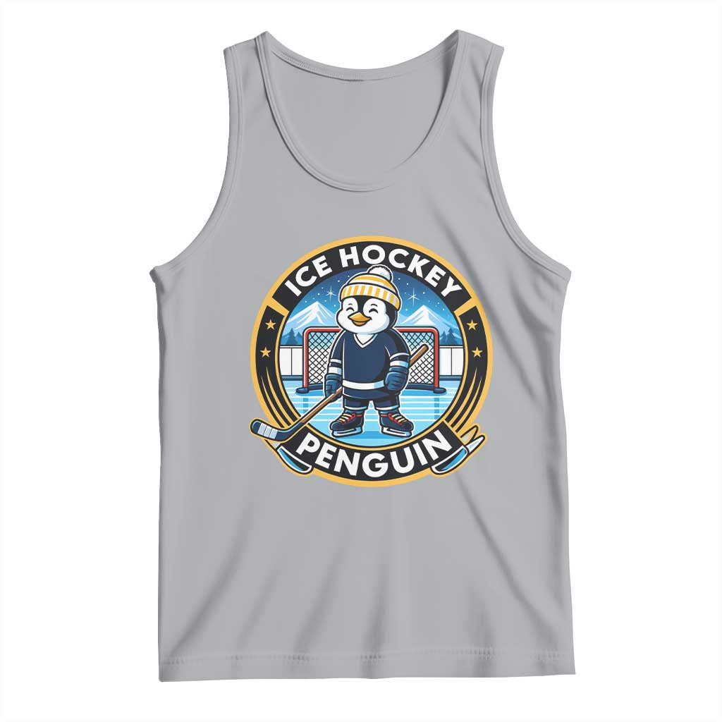 Funny Penguin Hockey Player Tank Top Sports Fan Gift - Wonder Print Shop