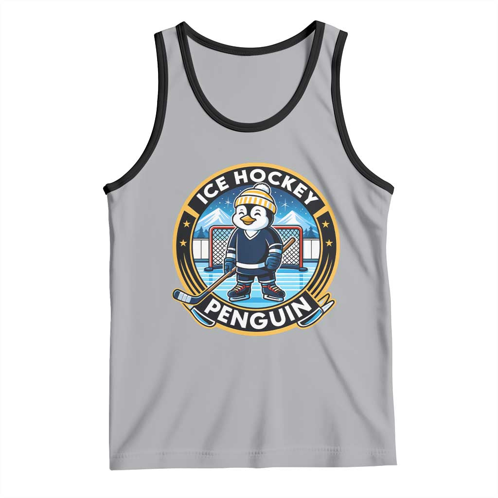 Funny Penguin Hockey Player Tank Top Sports Fan Gift - Wonder Print Shop