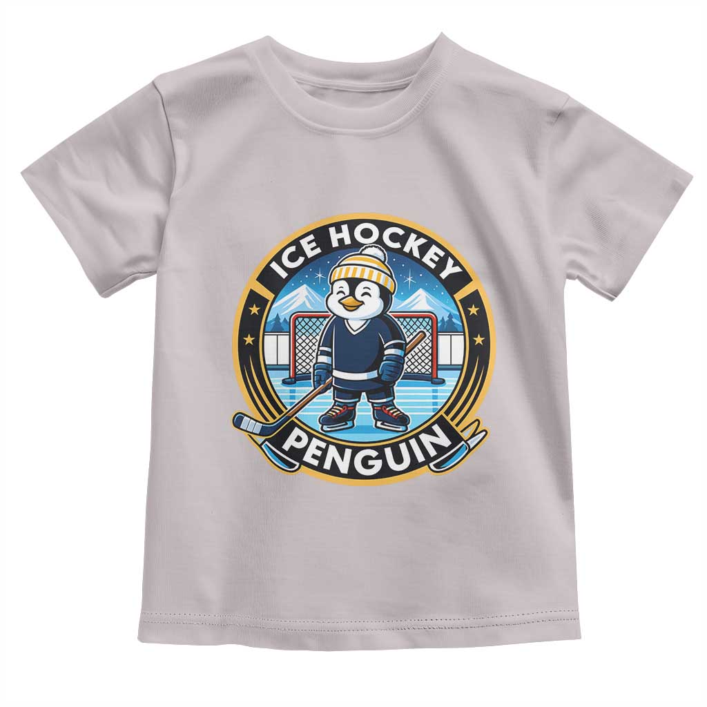 Funny Penguin Hockey Player Toddler T Shirt Sports Fan Gift - Wonder Print Shop