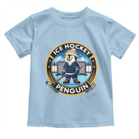 Funny Penguin Hockey Player Toddler T Shirt Sports Fan Gift - Wonder Print Shop