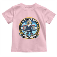 Funny Penguin Hockey Player Toddler T Shirt Sports Fan Gift - Wonder Print Shop