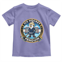 Funny Penguin Hockey Player Toddler T Shirt Sports Fan Gift - Wonder Print Shop
