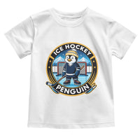 Funny Penguin Hockey Player Toddler T Shirt Sports Fan Gift - Wonder Print Shop