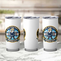 Funny Penguin Hockey Player Tumbler Cup Sports Fan Gift - Wonder Print Shop