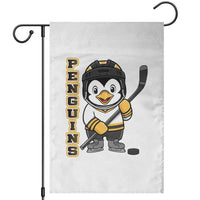 Funny Penguin Playing Ice Hockey Garden Flag Gift For Kids - Wonder Print Shop