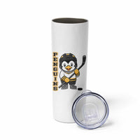 Funny Penguin Playing Ice Hockey Skinny Tumbler Gift For Kids - Wonder Print Shop