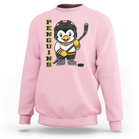 Funny Penguin Playing Ice Hockey Sweatshirt Gift For Kids - Wonder Print Shop