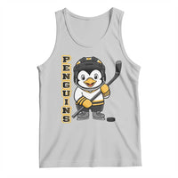 Funny Penguin Playing Ice Hockey Tank Top Gift For Kids - Wonder Print Shop