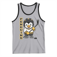 Funny Penguin Playing Ice Hockey Tank Top Gift For Kids - Wonder Print Shop