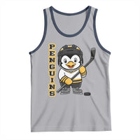 Funny Penguin Playing Ice Hockey Tank Top Gift For Kids - Wonder Print Shop