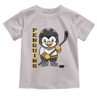 Funny Penguin Playing Ice Hockey Toddler T Shirt Gift For Kids - Wonder Print Shop