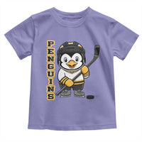 Funny Penguin Playing Ice Hockey Toddler T Shirt Gift For Kids - Wonder Print Shop