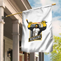 Funny Ice Hockey Player Gift Garden Flag Penguin Power - Wonder Print Shop