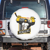 Funny Ice Hockey Player Gift Spare Tire Cover Penguin Power - Wonder Print Shop