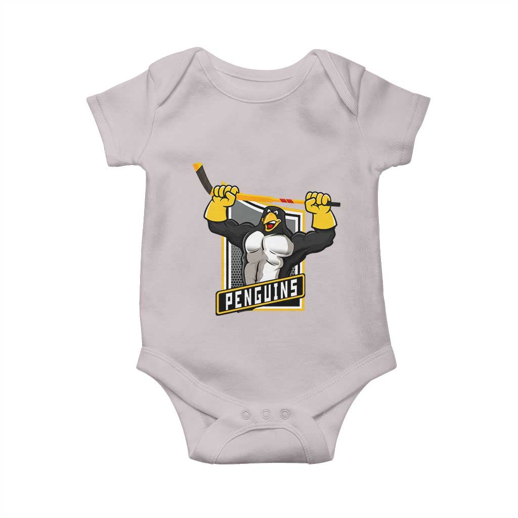 Funny Ice Hockey Player Gift Baby Onesie Penguin Power - Wonder Print Shop
