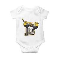 Funny Ice Hockey Player Gift Baby Onesie Penguin Power - Wonder Print Shop