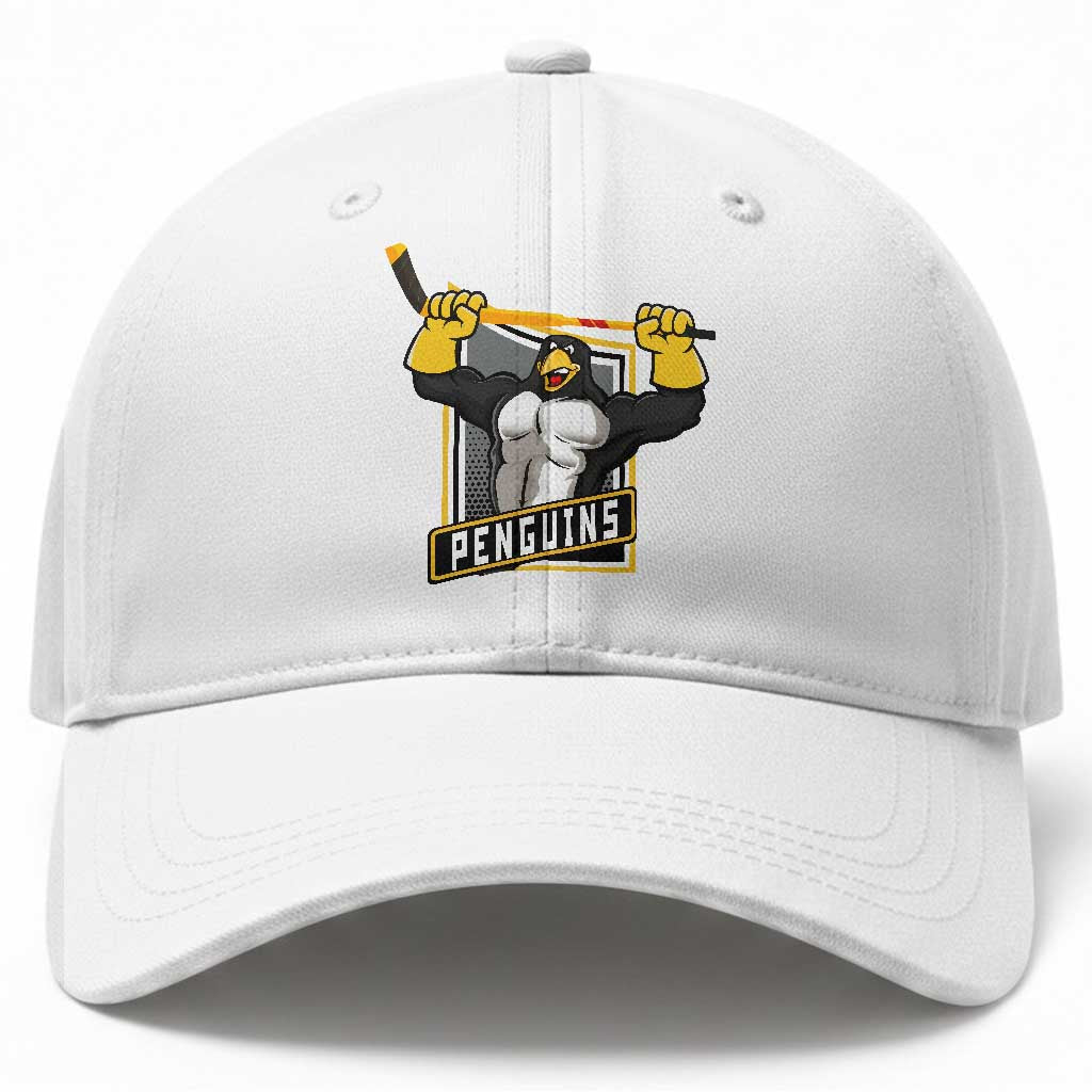 Funny Ice Hockey Player Gift Baseball Cap Penguin Power