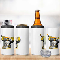 Funny Ice Hockey Player Gift 4 in 1 Can Cooler Tumbler Penguin Power - Wonder Print Shop