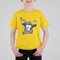 Funny Ice Hockey Player Gift T Shirt For Kid Penguin Power - Wonder Print Shop