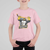Funny Ice Hockey Player Gift T Shirt For Kid Penguin Power - Wonder Print Shop